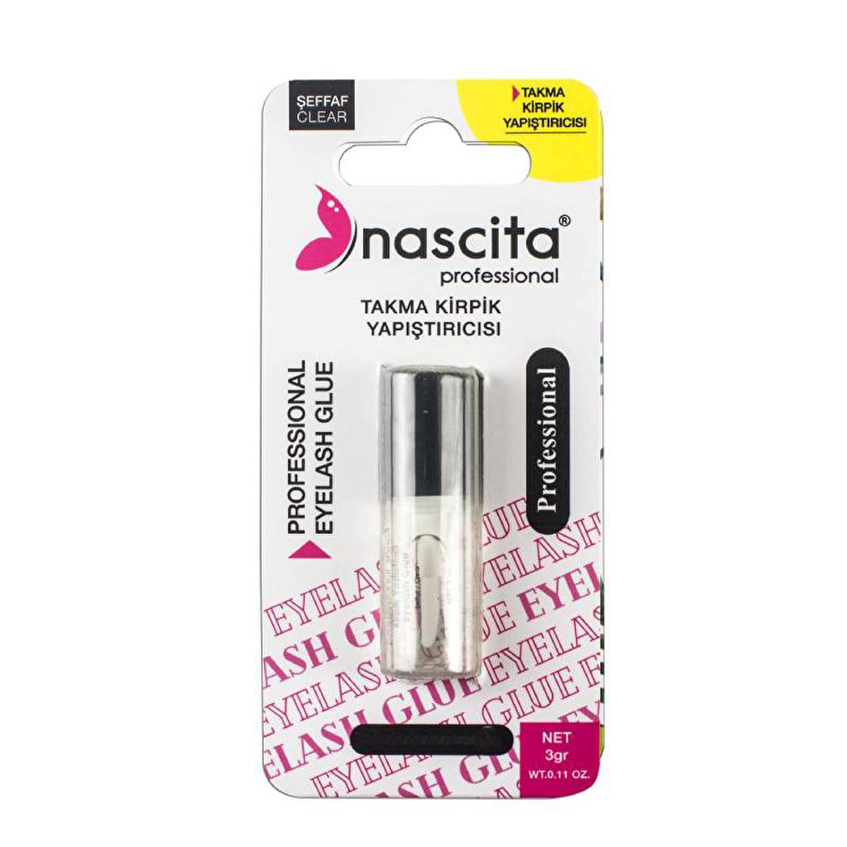 Nascita Transparent Eyelash Adhesive - 3g Professional False Eyelash Glue for Natural Look, Minimizes Visible Residue