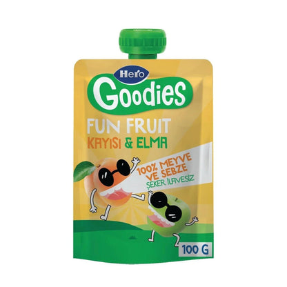 Hero Goodies Apricot &amp; Apple Fruit Puree for Toddlers 100g