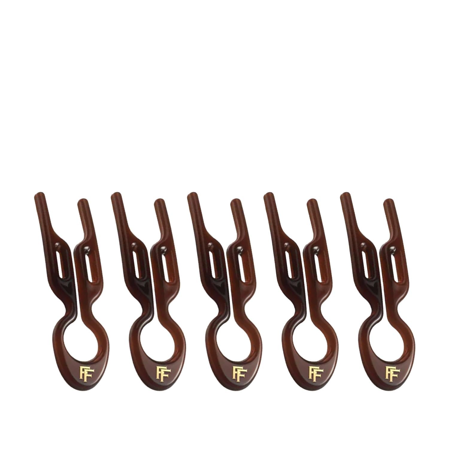 Fiona Franchimon No 1 Hairpin Petite Brown 5-Pack