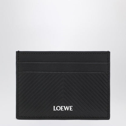 LOEWE Mini Textured Chevron Leather Cardholder