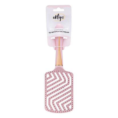 Eklips 3D Detangling Hair Brush for Smooth Styling Pink