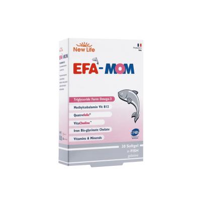 New Life EFA Mom: Comprehensive Pregnancy Supplement with DHA, Folic Acid &amp; Iron - Gluten-Free Prenatal Vitamins