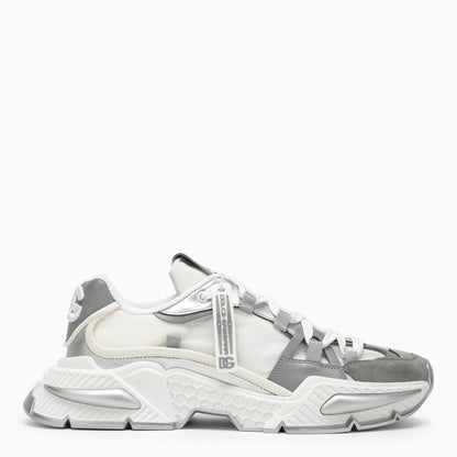 Dolce&amp;Gabbana Air Master Silver/White Fabric Sneaker