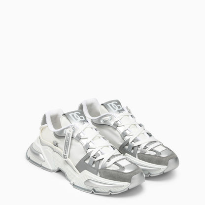 Dolce&amp;Gabbana Air Master Silver/White Fabric Sneaker