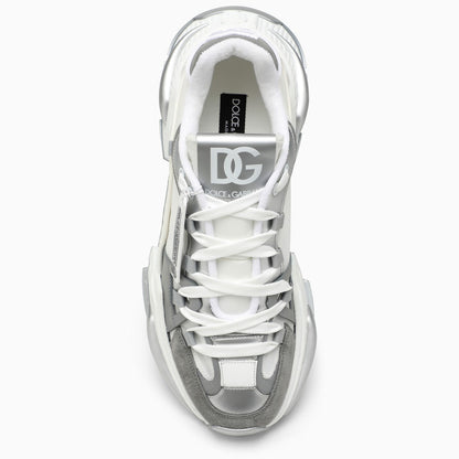 Dolce&amp;Gabbana Air Master Silver/White Fabric Sneaker