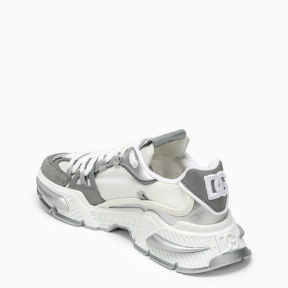 Dolce&amp;Gabbana Air Master Silver/White Fabric Sneaker