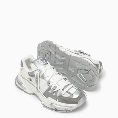 Dolce&amp;Gabbana Air Master Silver/White Fabric Sneaker