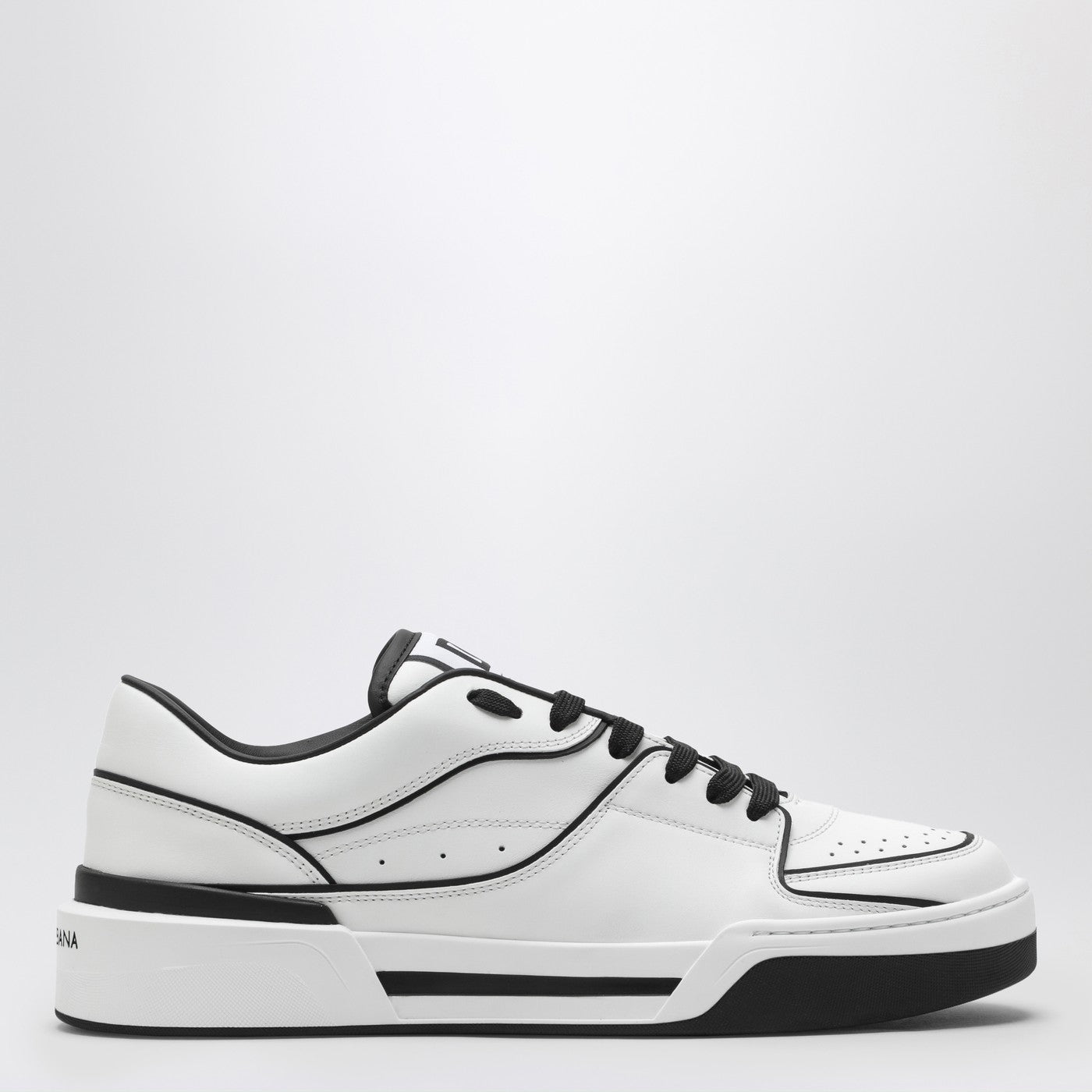 Dolce&amp;Gabbana New Roma White/Black Leather Low Sneaker