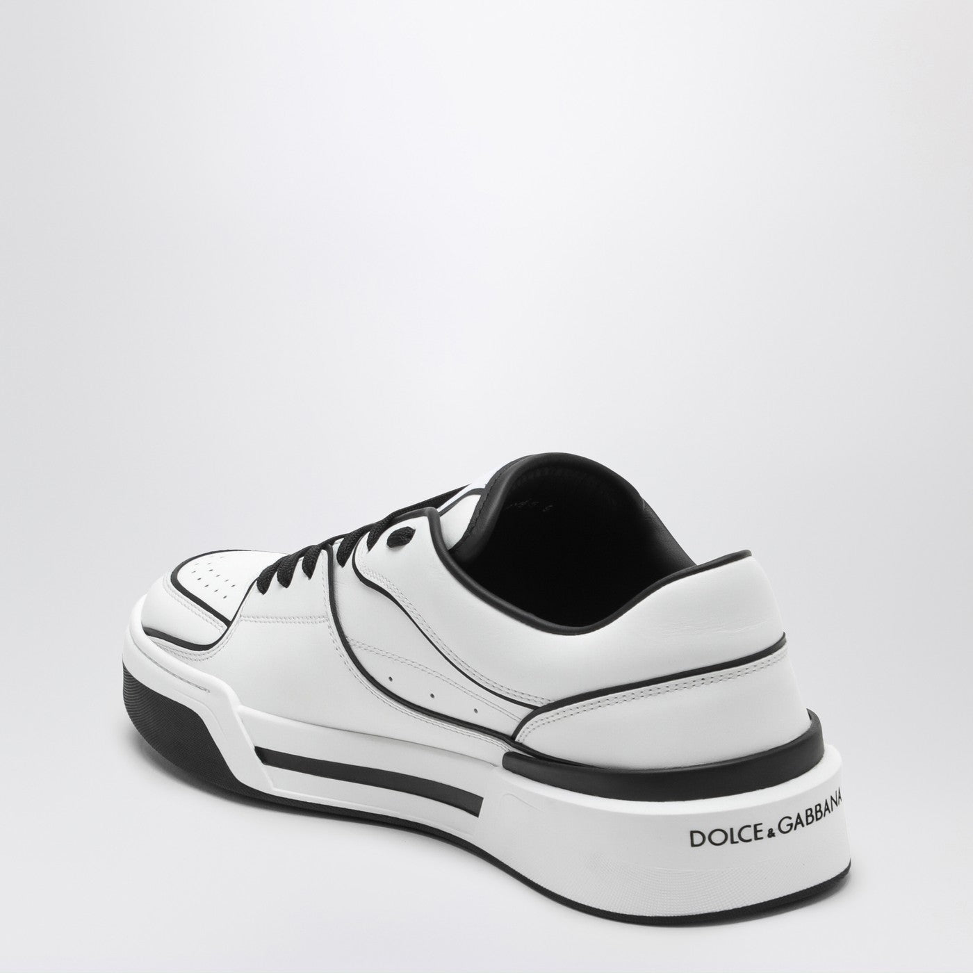 Dolce&amp;Gabbana New Roma White/Black Leather Low Sneaker