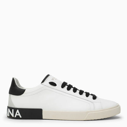 Dolce &amp; Gabbana Portofino Vintage White/Black Leather Trainer