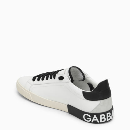 Dolce &amp; Gabbana Portofino Vintage White/Black Leather Trainer