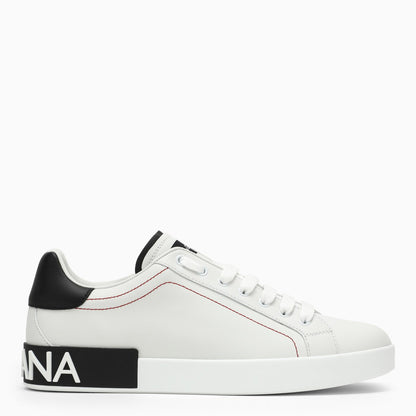Dolce &amp; Gabbana Portofino White/Black Leather Trainer
