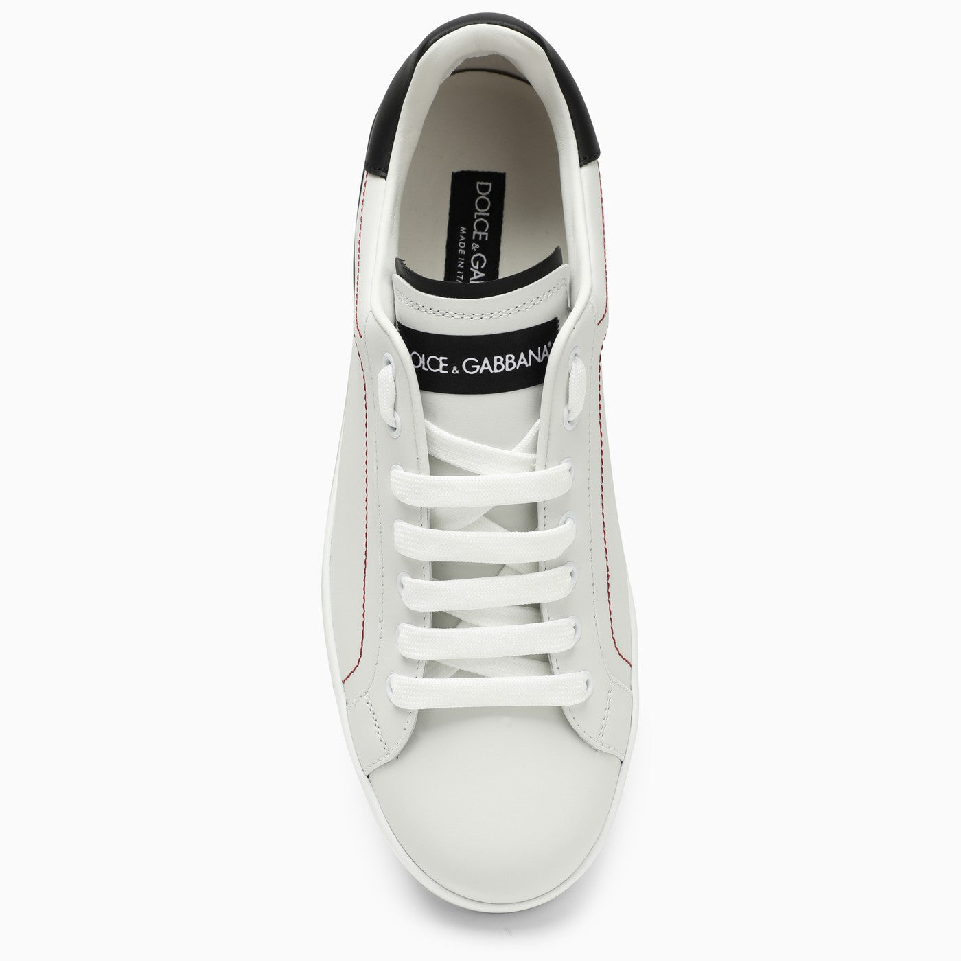 Dolce &amp; Gabbana Portofino White/Black Leather Trainer