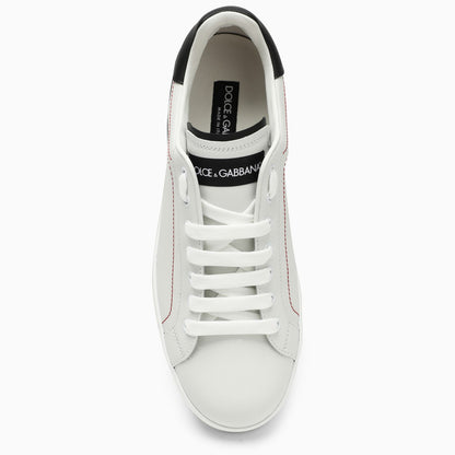 Dolce &amp; Gabbana Portofino White/Black Leather Trainer