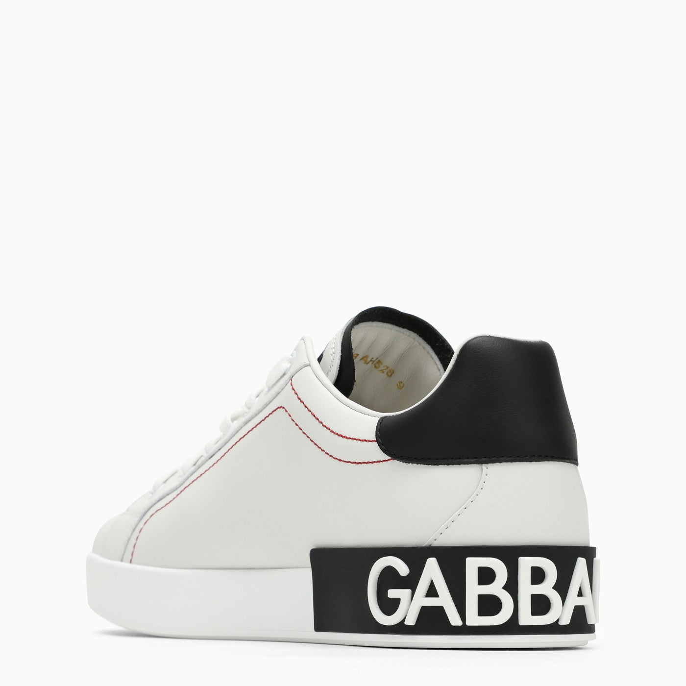 Dolce &amp; Gabbana Portofino White/Black Leather Trainer