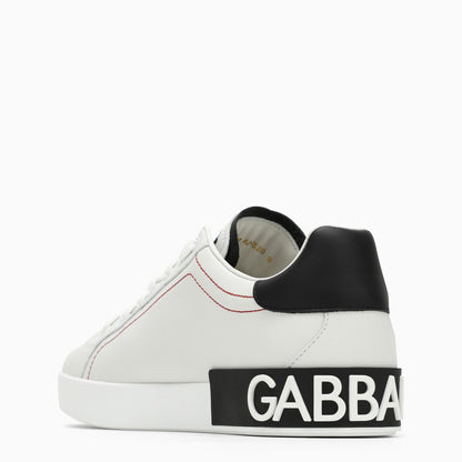 Dolce &amp; Gabbana Portofino White/Black Leather Trainer