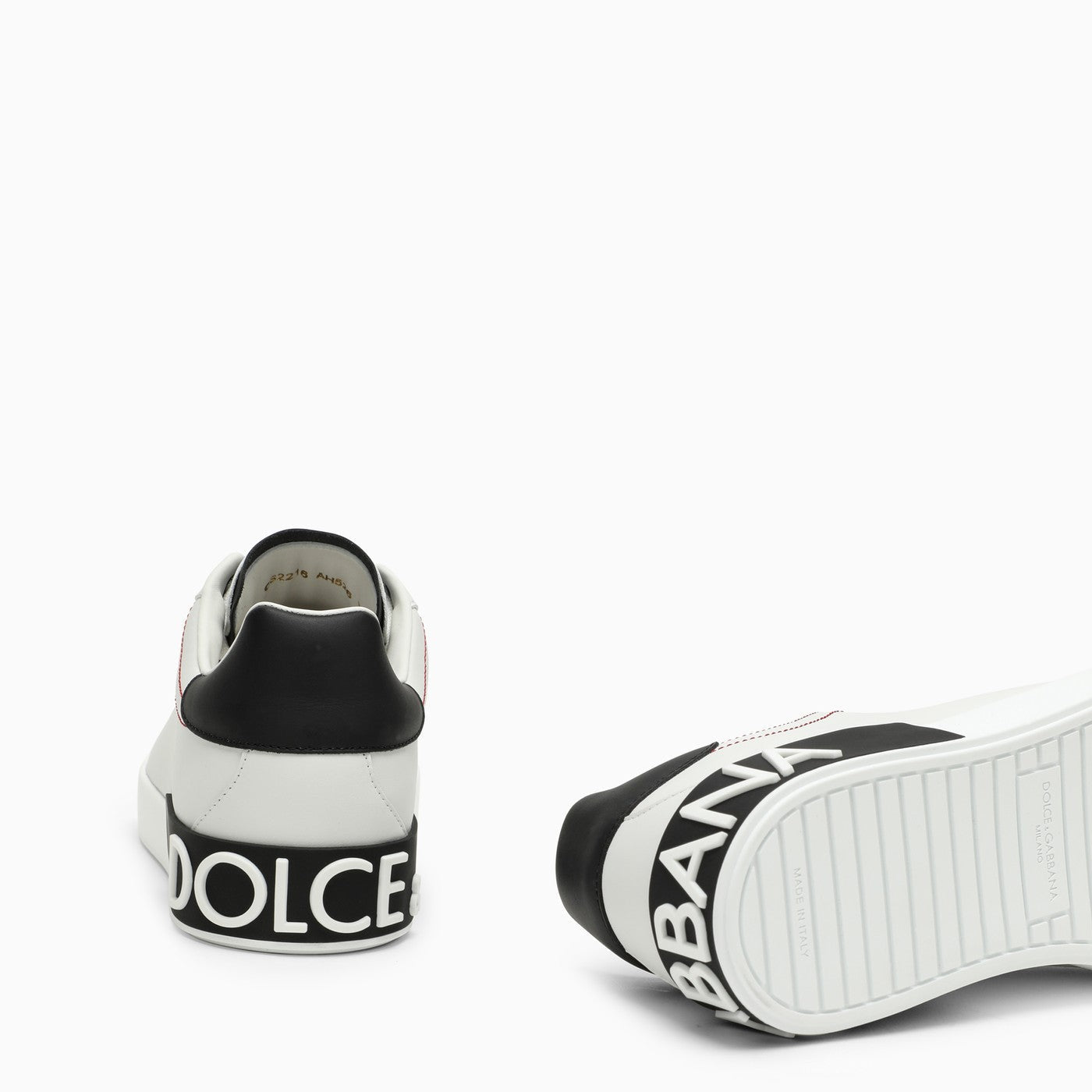 Dolce &amp; Gabbana Portofino White/Black Leather Trainer