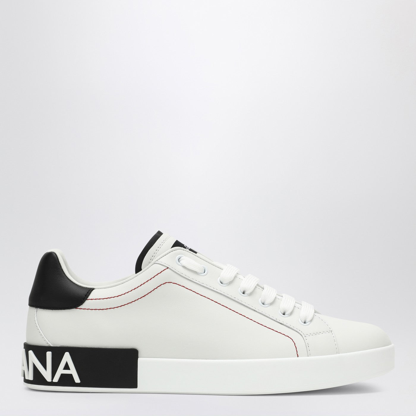 Dolce&amp;Gabbana Portofino White/Black Leather Trainer