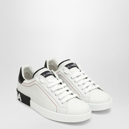 Dolce&amp;Gabbana Portofino White/Black Leather Trainer