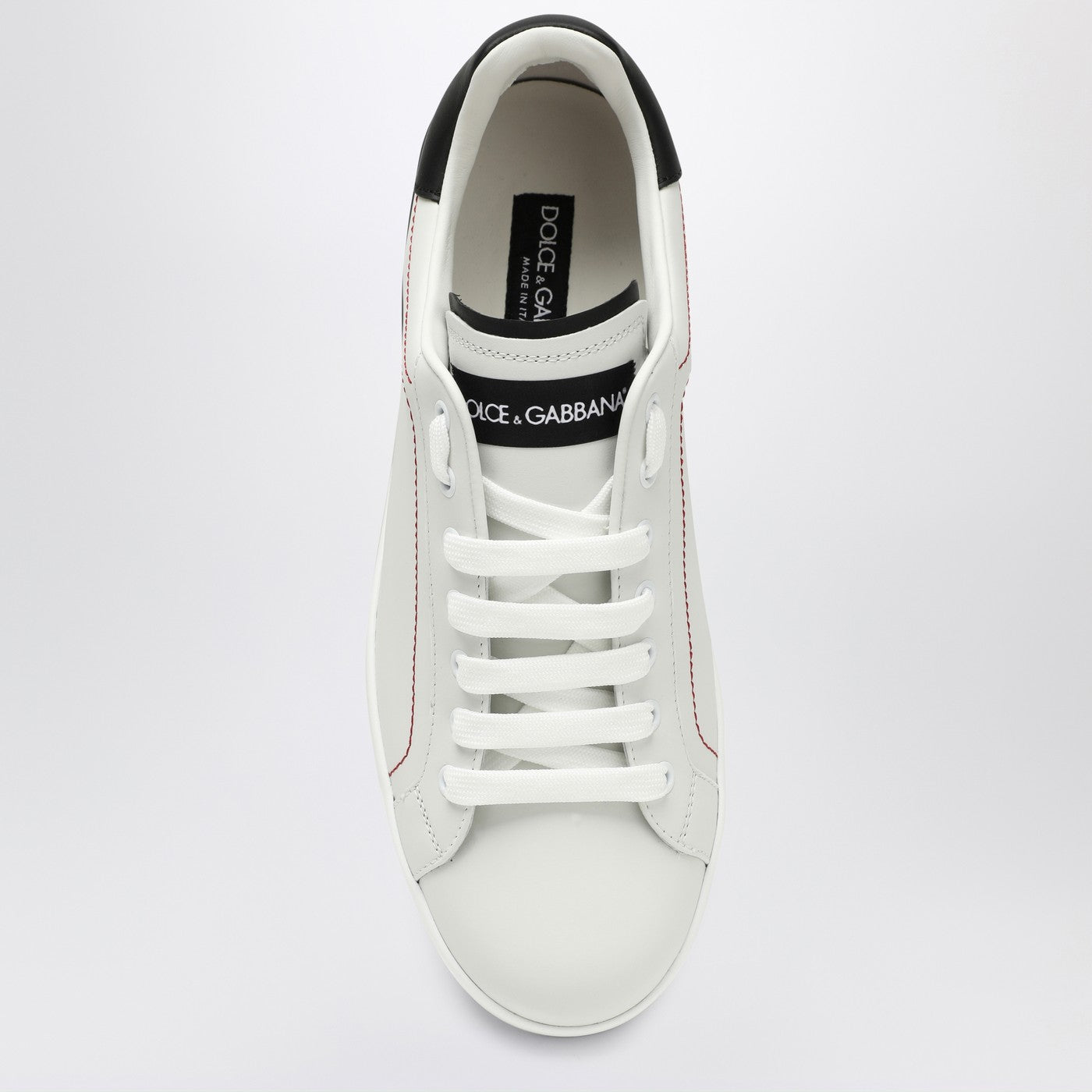 Dolce&amp;Gabbana Portofino White/Black Leather Trainer