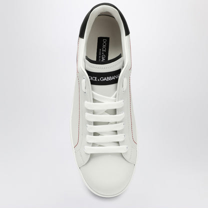 Dolce&amp;Gabbana Portofino White/Black Leather Trainer