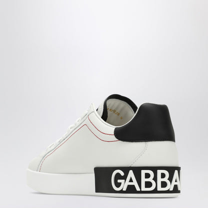 Dolce&amp;Gabbana Portofino White/Black Leather Trainer
