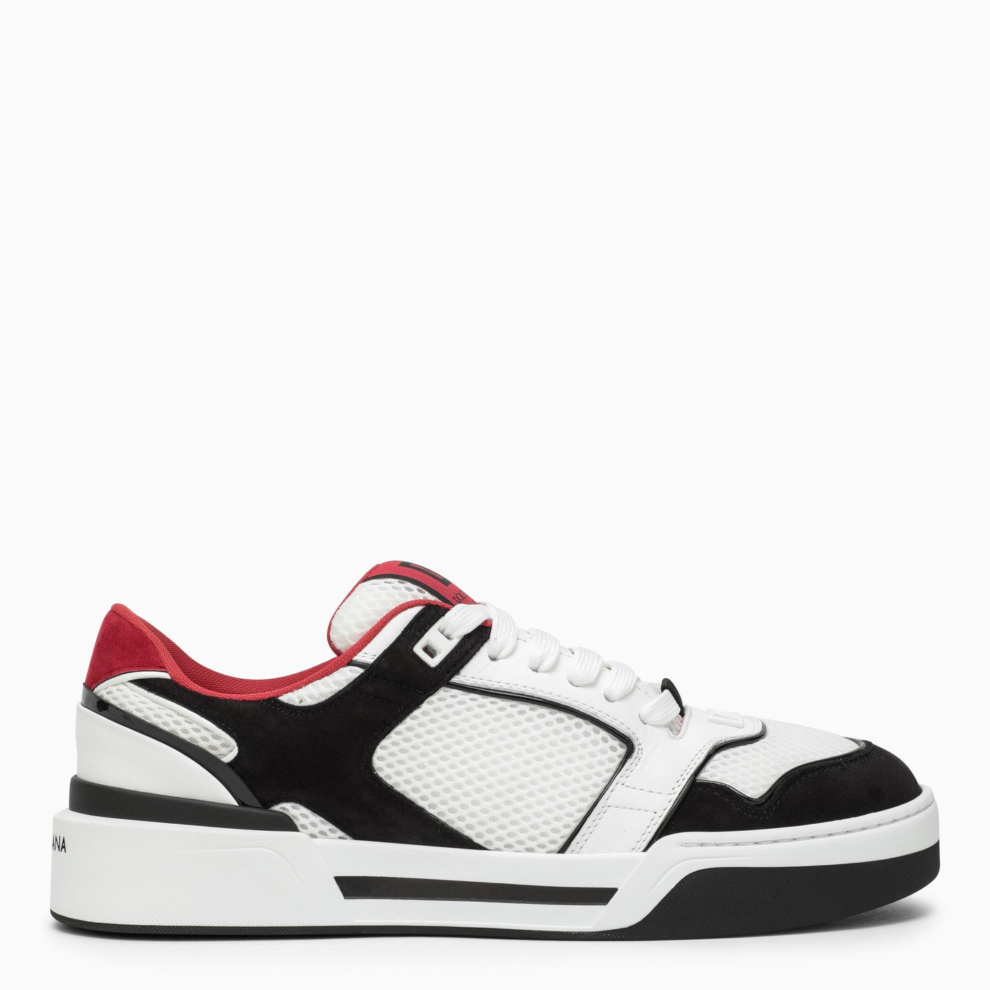 Dolce &amp; Gabbana Black And White Leather Trainer