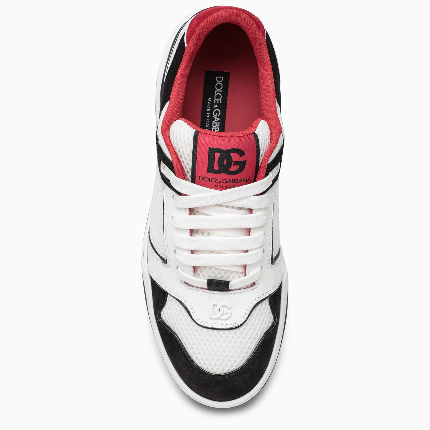 Dolce &amp; Gabbana Black And White Leather Trainer