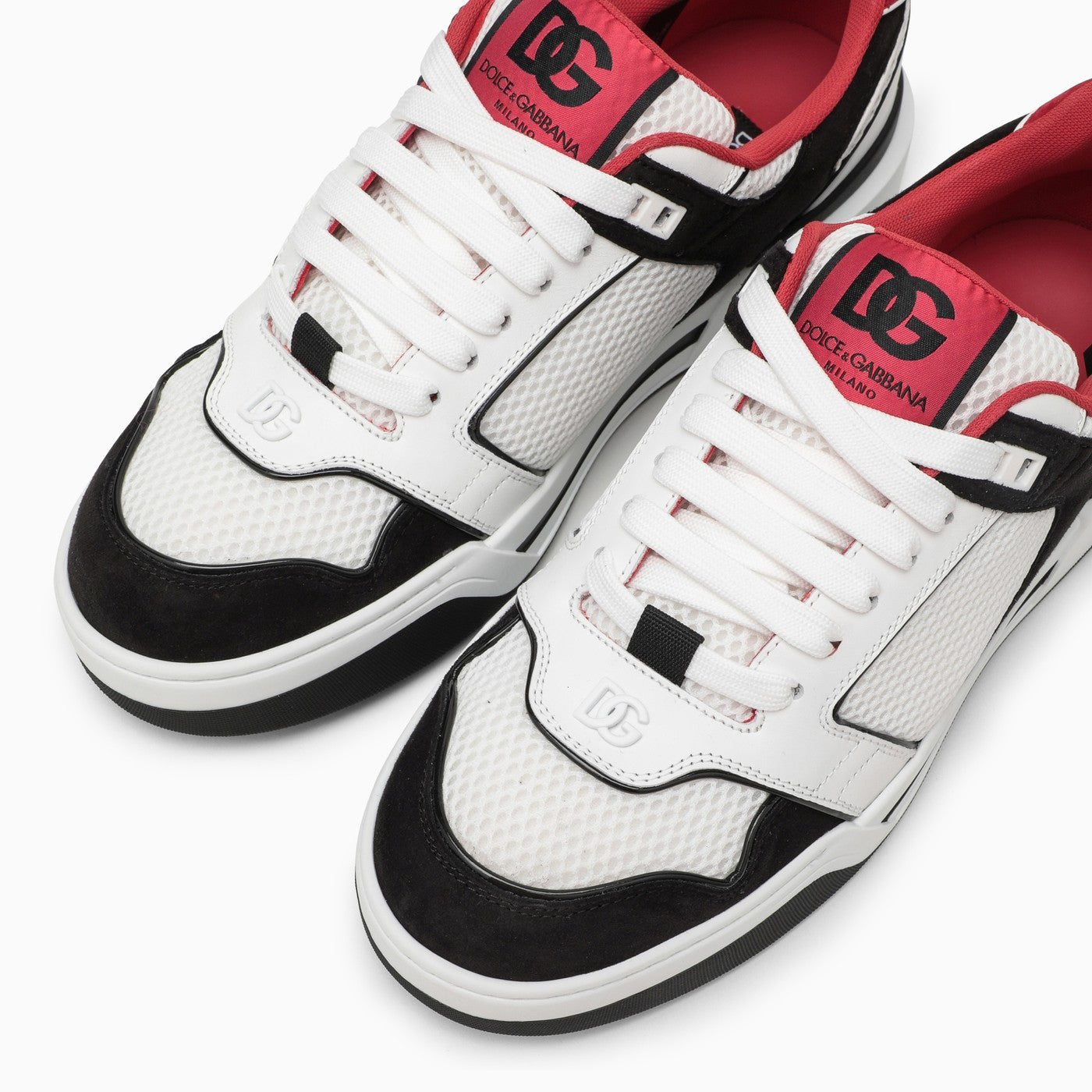 Dolce &amp; Gabbana Black And White Leather Trainer