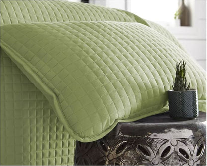 Southshore Fine Linens Oversized Lightweight Quilt &amp; Sham Set, Full/Queen, Green