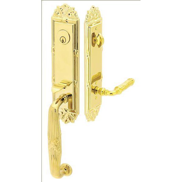 Emtek Imperial Tubular Entry Handleset with Rope and Reed Lever, LH
