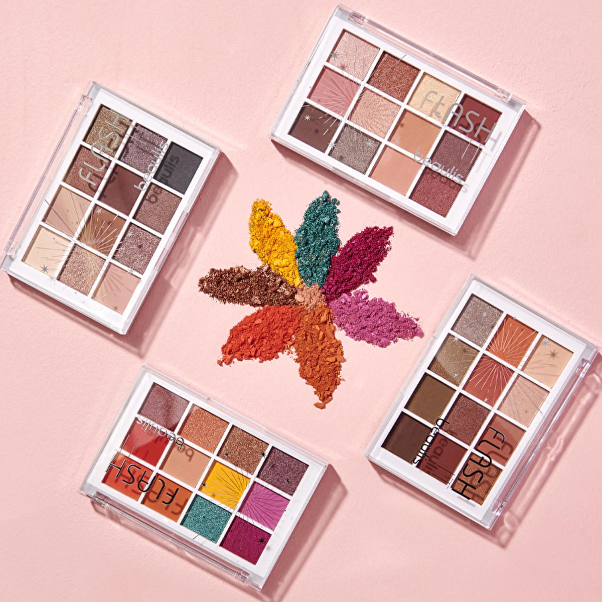 Beaulis Flash It 12 Eyeshadow Palette - Matte &amp; Shimmer Shades for Versatile Makeup Looks