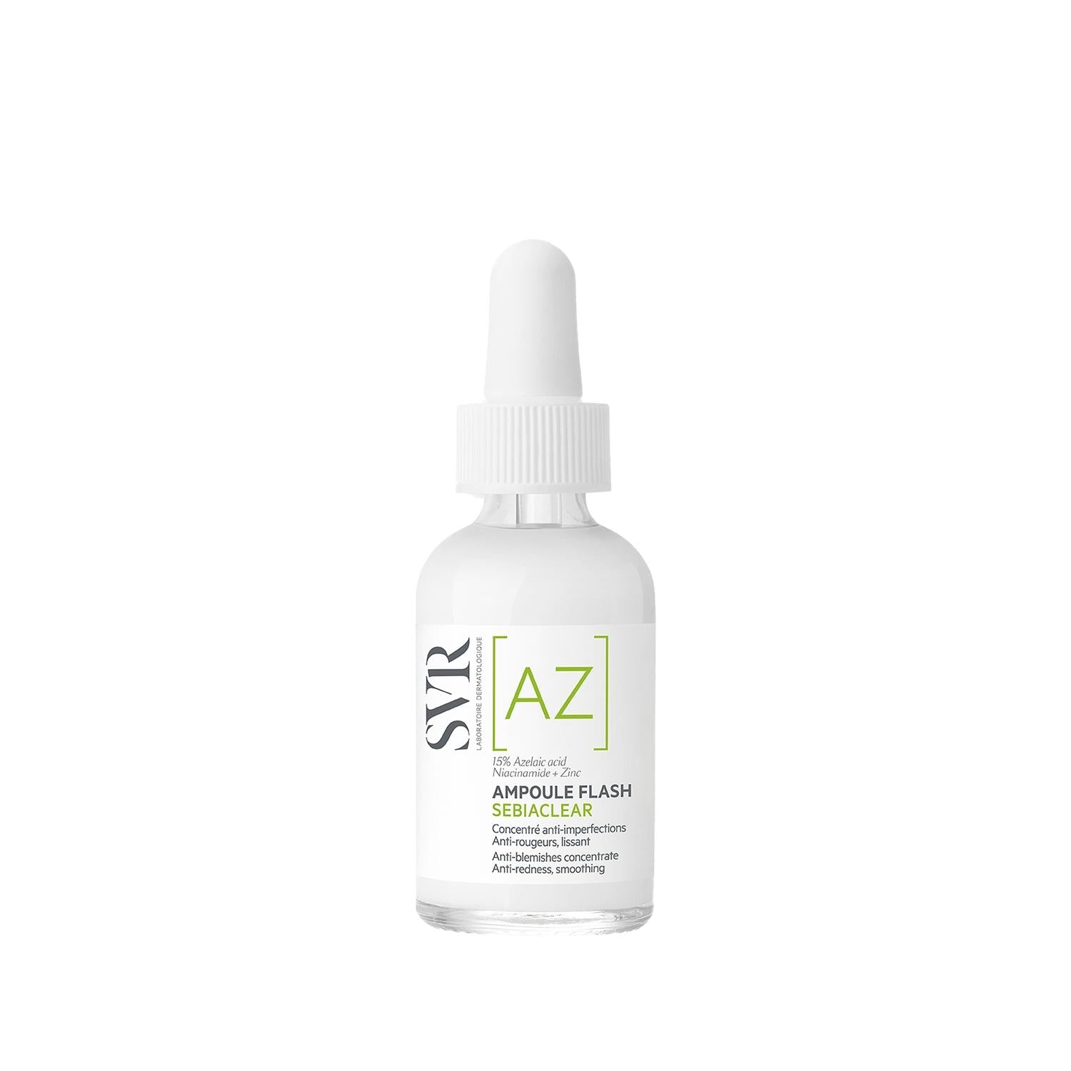 SVR Sebiaclear Ampoule Flash Concentrated Serum for Skin Care - Reduce Discoloration &amp; Redness