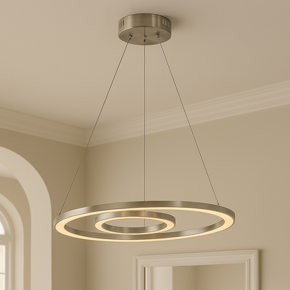Trans Globe Lighting MDN-1406 Optic II 15.75 Indoor Satin Nickel Modern Pendant