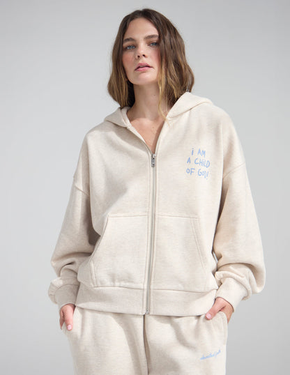 Child of God Eggshell Full-Zip Hoodie