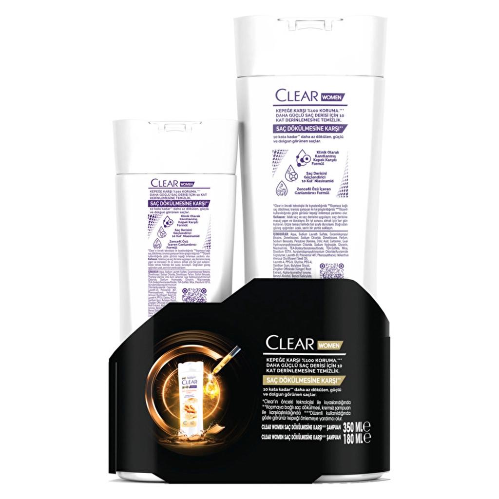 Clear Women Anti-Hair Fall Shampoo Set 350ml &amp; 180ml