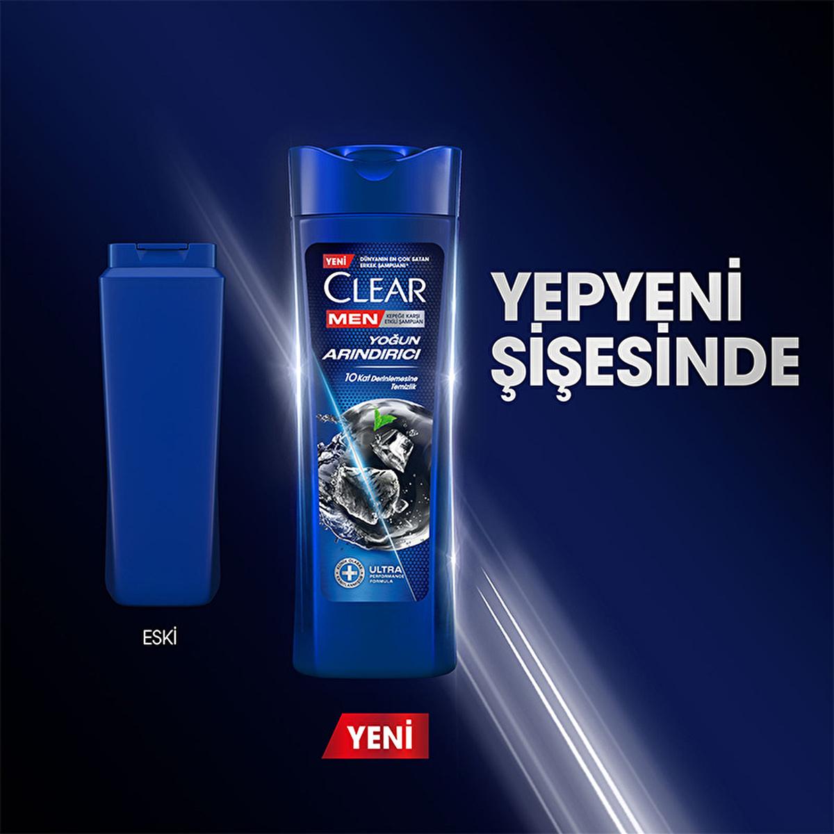 Clear Men Charcoal Dandruff Shampoo - Deep Cleansing Formula for Men | 350 ml