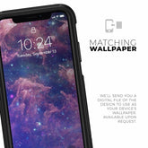 Ezra Colorful Nebula skin kit for iPhone OtterBox cases featuring vibrant, swirling galaxy-inspired design.