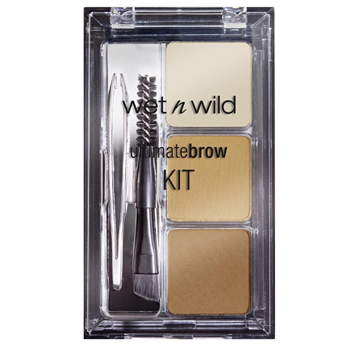 Wet n Wild Ultimate Brow Kit Soft Brown - Eyebrow Kit with 3 Shades &amp; Dual-Ended Applicator