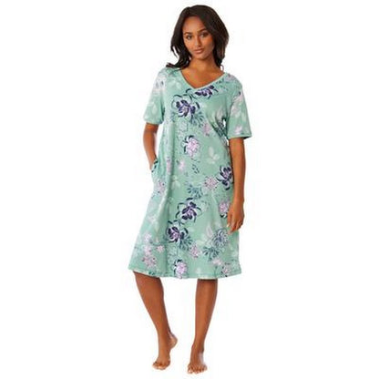 Dreams and Co. Womens s Short T-Shirt Lounger, Size 1x