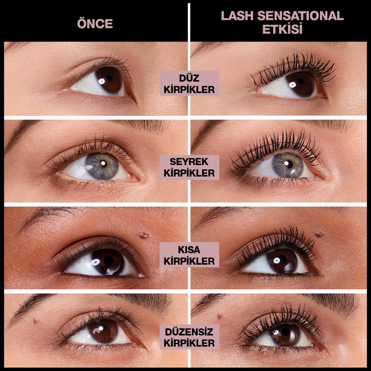 Maybelline New York Lash Sensational Mascara - Intense Black, Volumizing &amp; Lengthening with Rosehip Oil