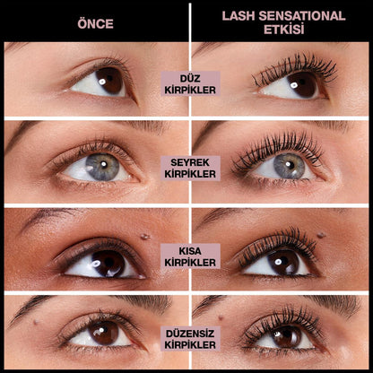Maybelline New York Lash Sensational Mascara - Intense Black, Volumizing &amp; Lengthening with Rosehip Oil