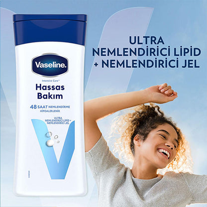 Vaseline Body Lotion for Dry and Sensitive Skin - 48 Hour Hydration, Hypoallergenic &amp; Dermatologically Tested