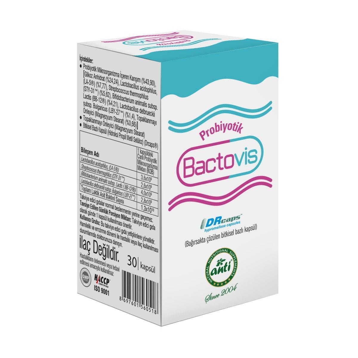 Bactovis Probiotic Supplement - 4 Strains, 10 Billion CFU, Vegan &amp; Vegetarian Friendly - Supports Digestive Health &amp; Immune System