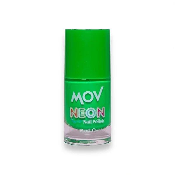 Mov Neon Green Nail Polish: Ultra Glossy, Long Lasting, Fast Drying, &amp; Intensely Vibrant Color