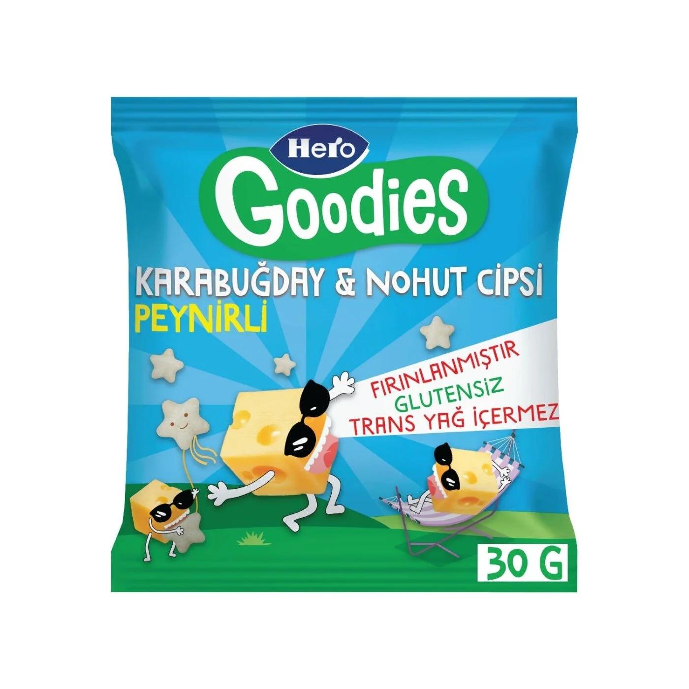 Hero Goodies Baked Buckwheat &amp; Chickpea Cheese Chips 30g
