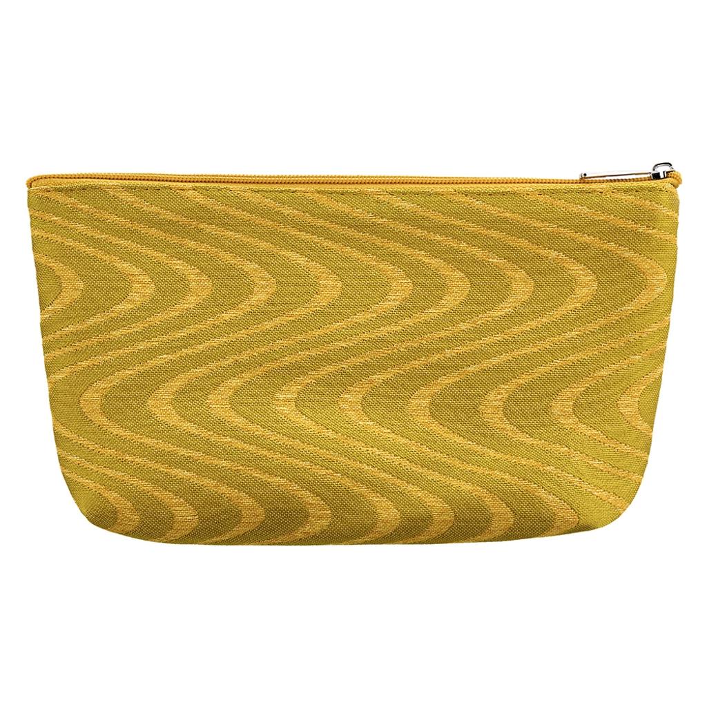 Eklips Yellow Wavy Makeup Bag for Travel &amp; Vanity