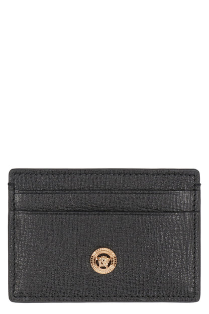 VERSACE Mini Leather Medusa Card Holder