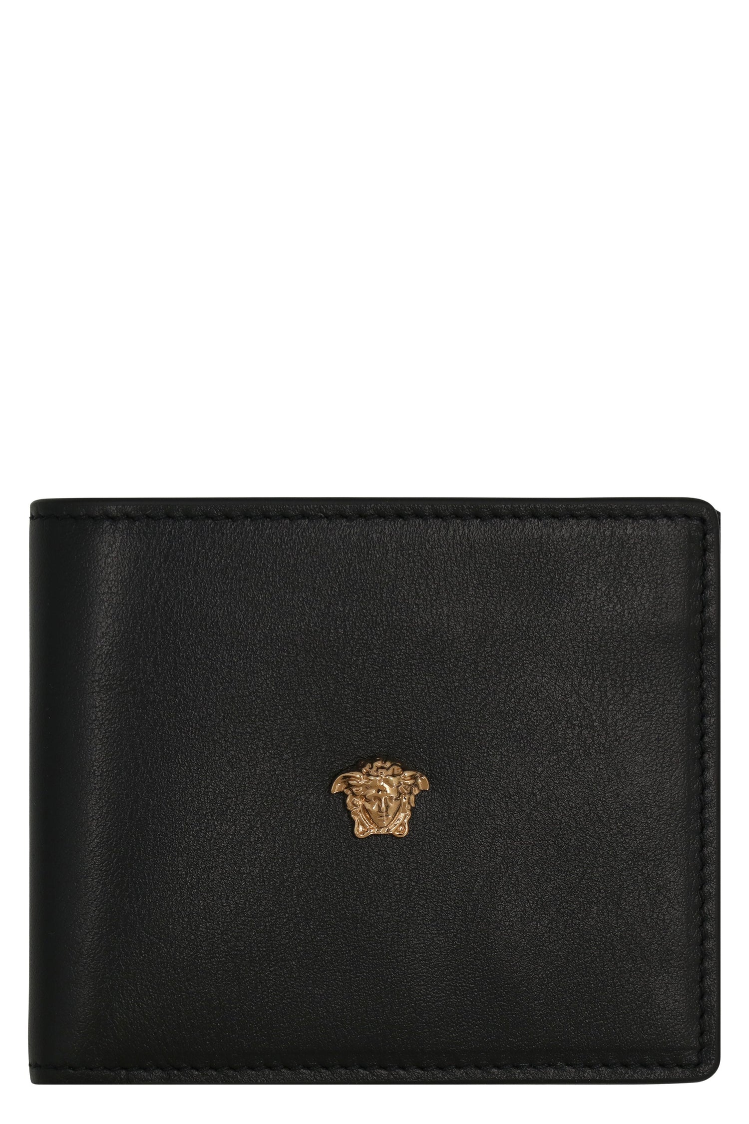 VERSACE Mini Leather Wallet with Iconic Emblem