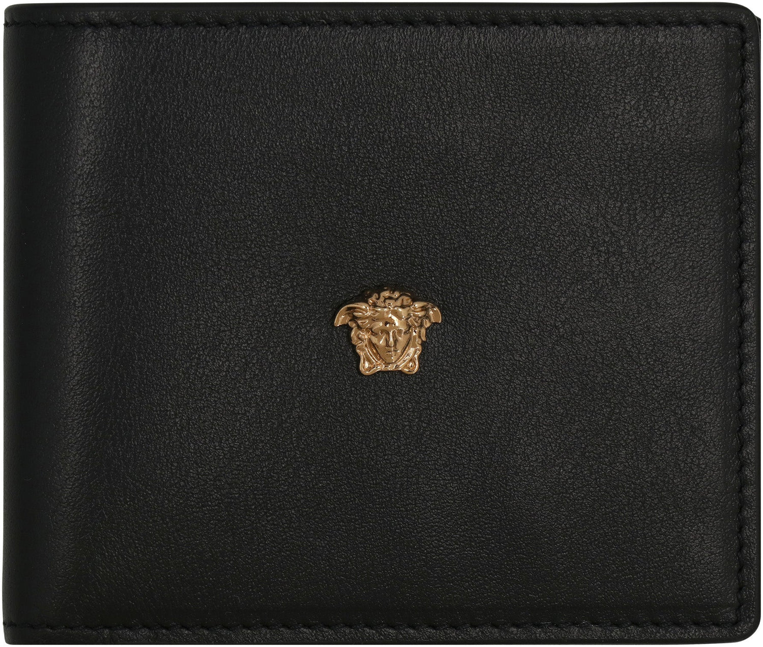 VERSACE Mini Leather Wallet with Iconic Emblem